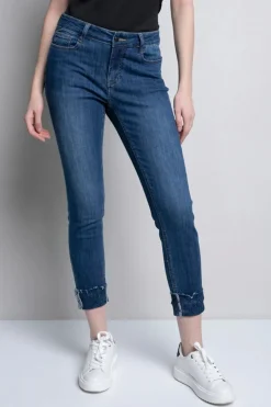 Picadilly Embellished Cuff Ankle Jean | Denim