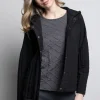Picadilly Pleated Hooded Jacket | Black