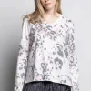 Picadilly V-Neck Printed Top | Pink Multi