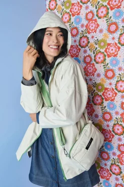 Project Ten Raincoat In Crossbody Bag | Ecru