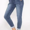 Riley Denim Jogger | Blue Wash