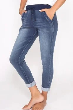 Riley Denim Jogger | Blue Wash