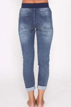 Riley Denim Jogger | Blue Wash