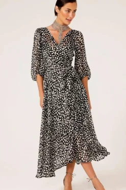 Sacha Drake Cloudland Wrap Dress | Black White Spot