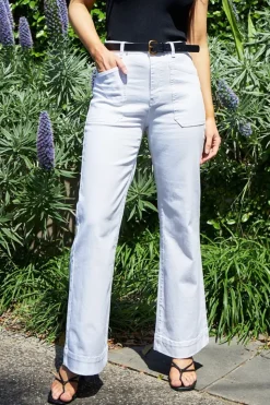 Saint Rose Jayne Wide Leg Jean | White