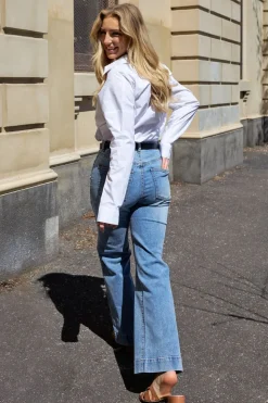 Saint Rose Jayne Wide Leg Jean | Vintage Wash