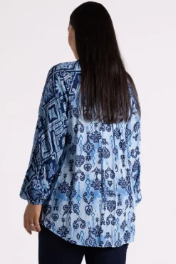 Silvermaple Collection | Amalfi Mosaic Shirt | Blue