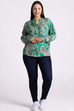 Silvermaple Collection | Ginevra Paisley Shirt | Green