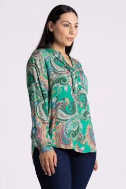 Silvermaple Collection | Ginevra Paisley Shirt | Green