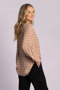 Silvermaple Collection | Lara Shirt | Geometric Pink