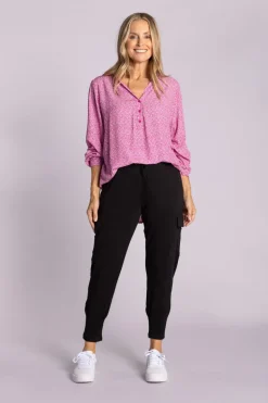 Silvermaple Collection | Sofia Shirt | Ocelot Pink/Purple