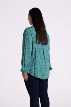 Silvermaple Collection | Sofia Shirt | Ocelot Navy/Green