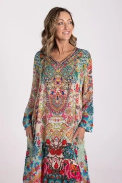 Silvermaple Collection Amber Crystals Dress | Peach Bliss