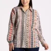 Silvermaple Collection Aztec Stripe Shirt | Mahogany