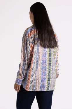 Silvermaple Collection Aztec Stripe Shirt | Marine