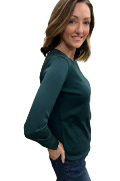 Silvermaple Collection Belle Long Sleeve Merino | Bottle Green