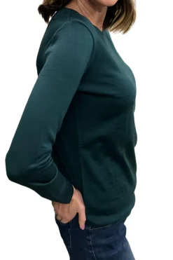 Silvermaple Collection Belle Long Sleeve Merino | Bottle Green