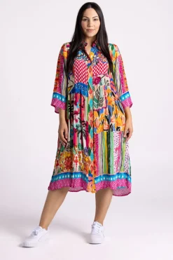 Silvermaple Collection Celeste Button Through Dress | Pink Oasis