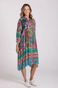 Silvermaple Collection Celeste Button Through Dress | Jade Fusion