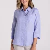 Silvermaple Collection Charlotte Linen Shirt | Blue
