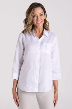 Silvermaple Collection Charlotte Linen Shirt | White
