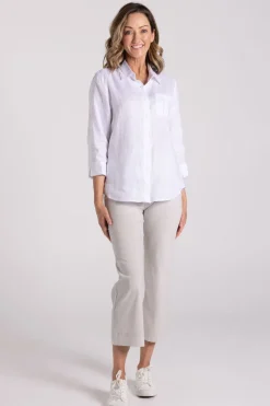 Silvermaple Collection Charlotte Linen Shirt | White