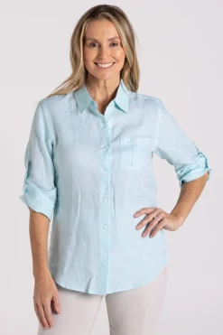 Silvermaple Collection Charlotte Linen Shirt | Mint
