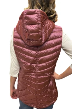 Silvermaple Collection Down Filled Puffer Vest | Rose