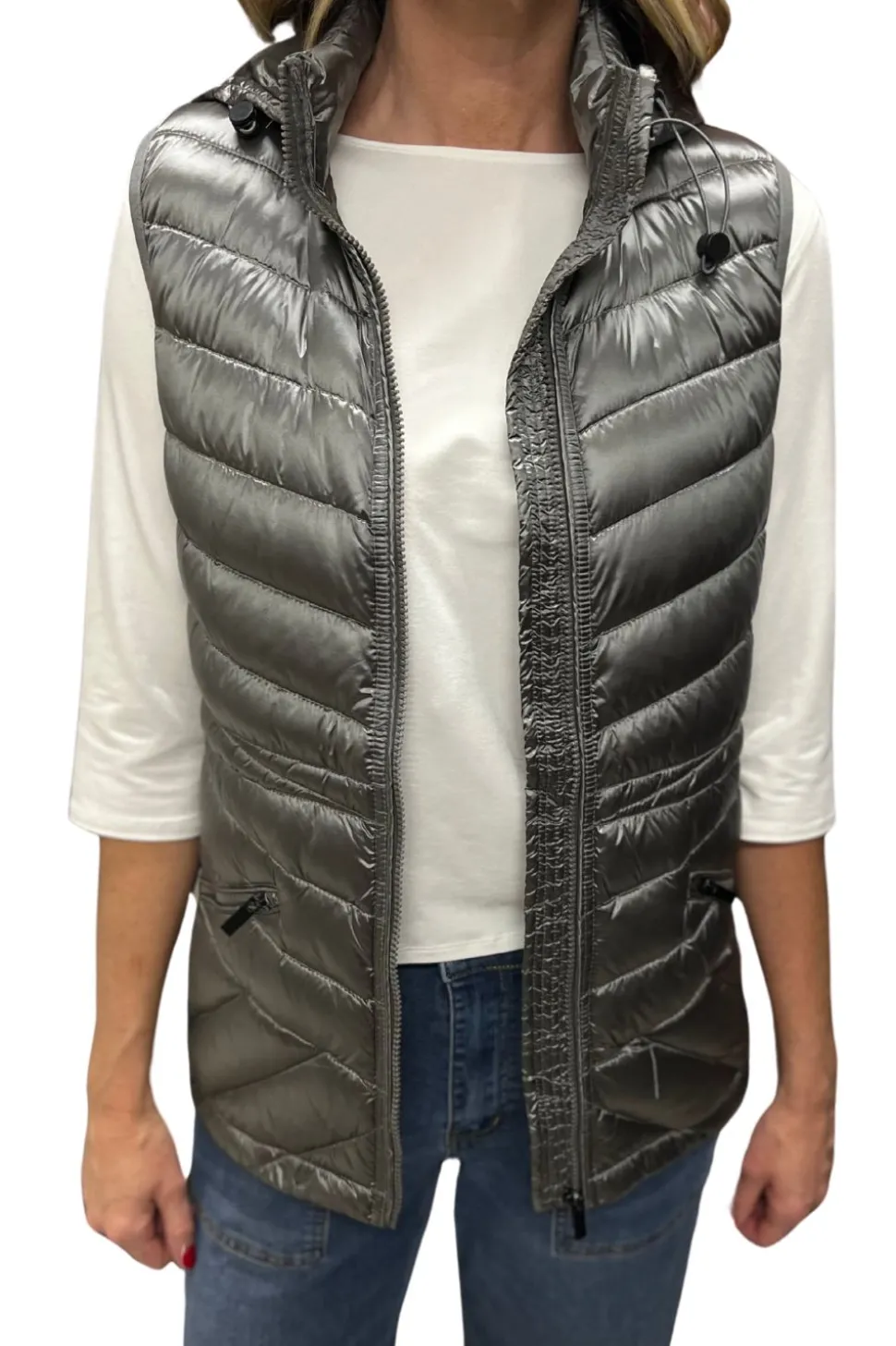 Silvermaple Collection Down Filled Puffer Vest | Platinum
