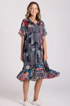 Silvermaple Collection Fiona V-Neck Dress | Serene Bloom
