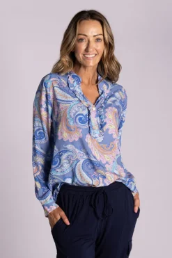 Silvermaple Collection Ginevra Paisley Shirt | Blue