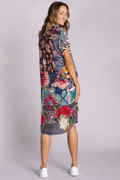 Silvermaple Collection Grace Button Dress | Safari Bloom