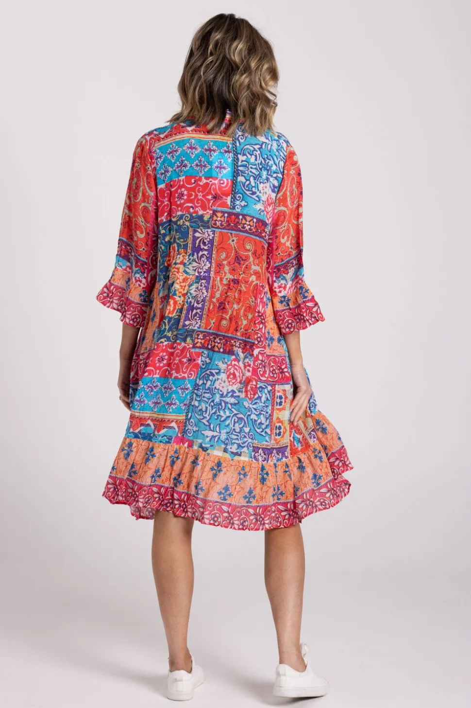 Silvermaple Collection Jocelyn Button Down Dress | Sunset Tapestry