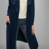 Silvermaple Collection Long Knit Coat | Denim