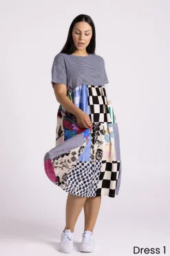 Silvermaple Collection Patchwork Dress | Multi