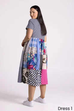 Silvermaple Collection Patchwork Dress | Multi
