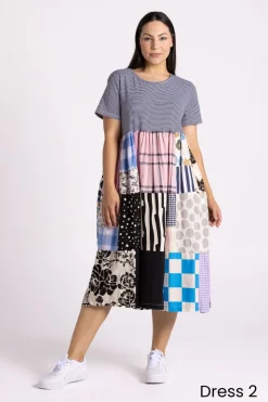 Silvermaple Collection Patchwork Dress | Multi