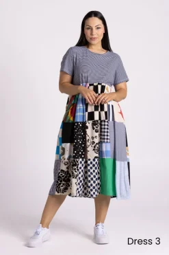 Silvermaple Collection Patchwork Dress | Multi