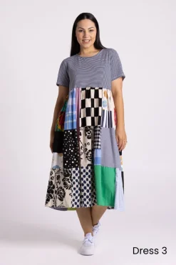 Silvermaple Collection Patchwork Dress | Multi