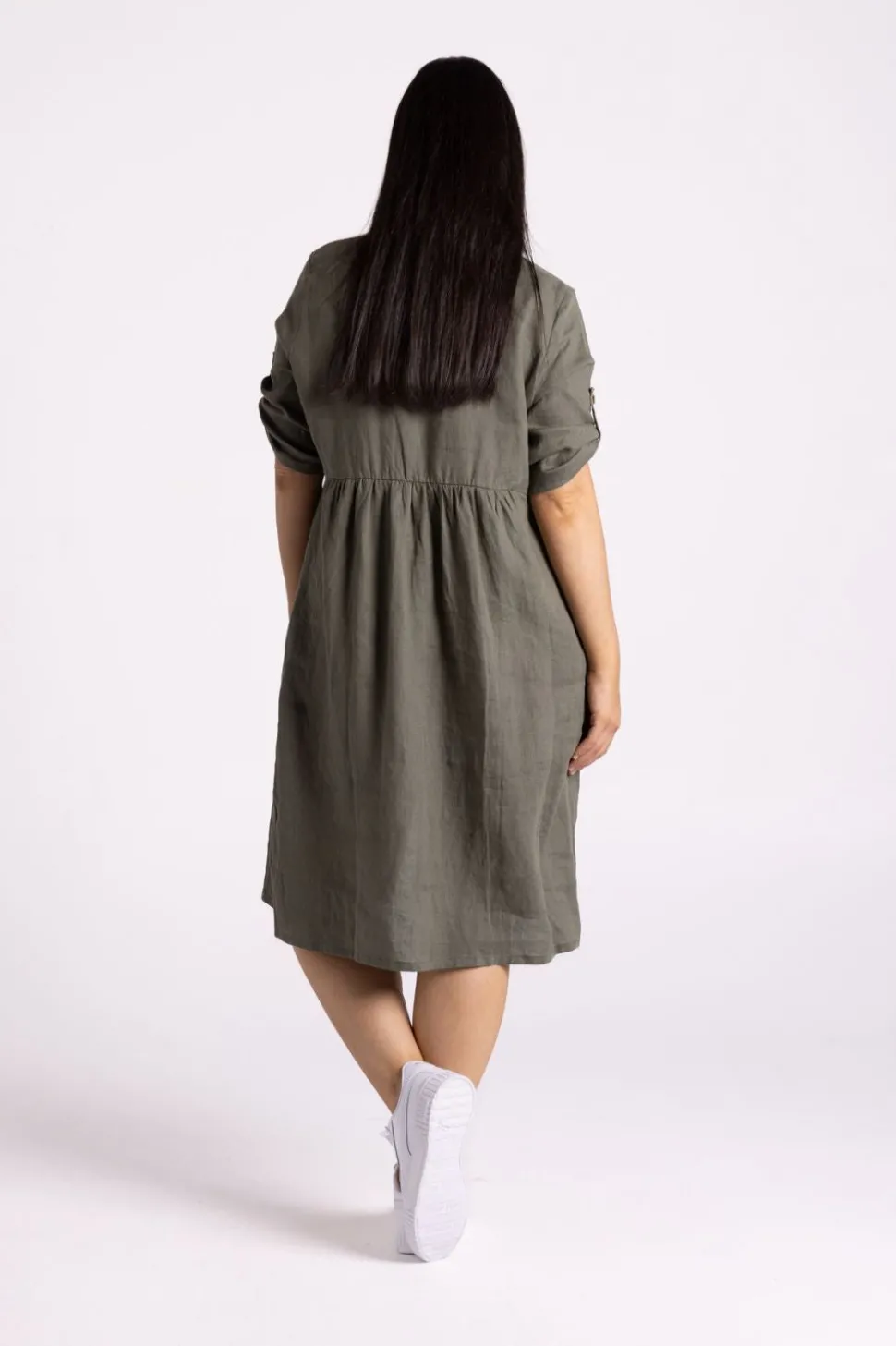 Silvermaple Collection Sandy Button Dress | Olive