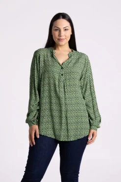 Silvermaple Collection Sofia Shirt | Cheetah Black/Green
