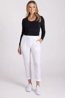Silvermaple Collection The Ultimate 7/8 Cuff Pant | White