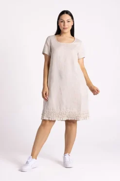 Silvermaple Collection Vanessa Ruffle Hem Dress | Natural