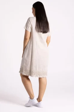 Silvermaple Collection Vanessa Ruffle Hem Dress | Natural