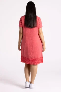 Silvermaple Collection Vanessa Ruffle Hem Dress | Melon