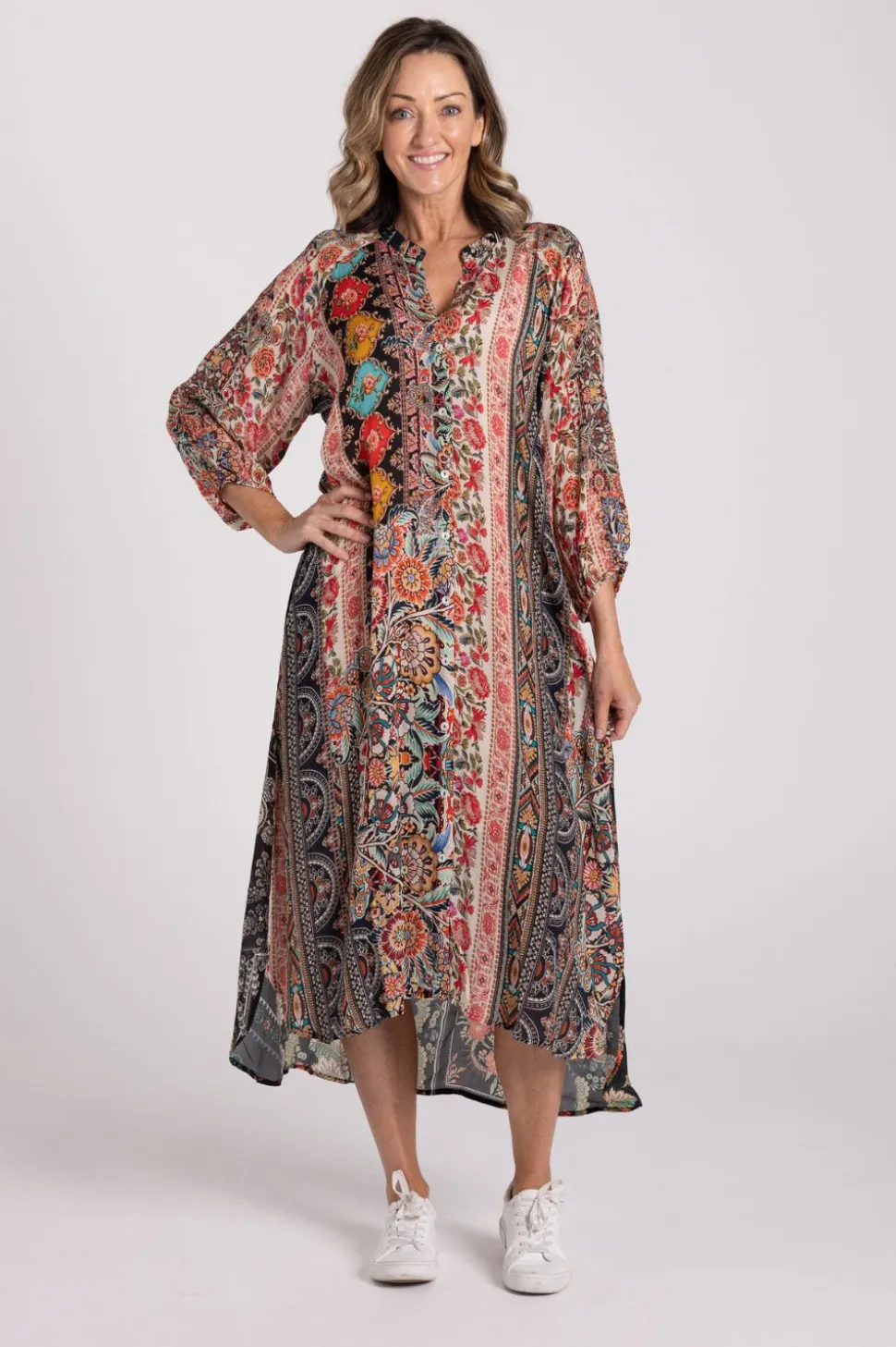 Silvermaple Collection Zara Mandarin Maxi Dress | Eden Noir