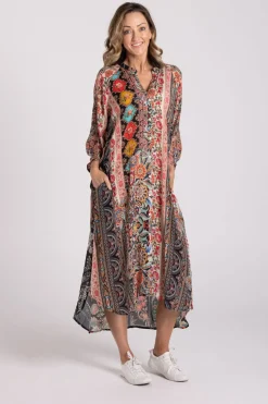 Silvermaple Collection Zara Mandarin Maxi Dress | Eden Noir