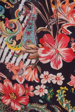 Silvermaple Collection Zara Mandarin Maxi Dress | Midnight Garden