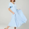 Swing Drawstring Dress | Iced Blue