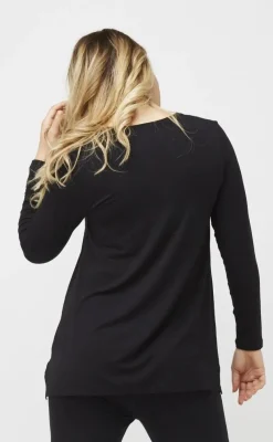 Tani | Long Sleeve Swing Tee | Black | 79372